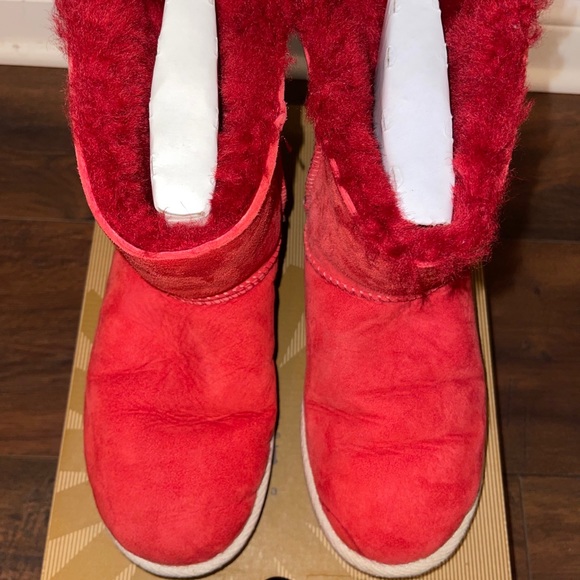 Ugg Selene Boot Red Womens Size 7 Suede Nautical Rope 1006493 - Picture 6 of 8